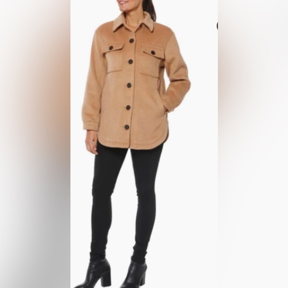 Sanctuary camel wool blend Shacket/jacket with pockets. Size Medium. NWT. - Picture 4 of 5